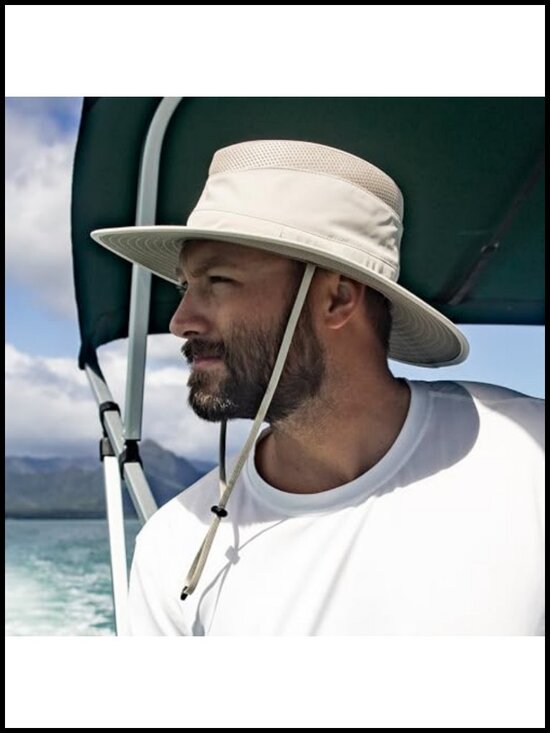 UPF 50+ Fishing Hat with Chin Strap, Packable Sun Hat main image 4